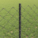 Kæde-link hegn med post 10 x 0,6 m (B x H) PVC-belagt stål Grå