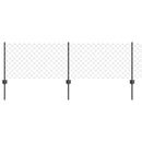 Kæde-link hegn med post 10 x 0,6 m (B x H) PVC-belagt stål Grå
