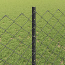 Kæde-link hegn med post 10 x 0,8 m (B x H) PVC-belagt stål Grå