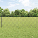 Kæde-link hegn med post 10 x 0,8 m (B x H) PVC-belagt stål Grå