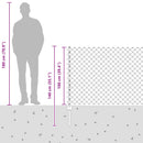 Kæde-link hegn med post 10 x 1 m (B x H) PVC-belagt stål Grå