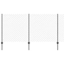 Kæde-link hegn med post 10 x 1,2 m (B x H) PVC-belagt stål Grå