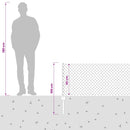 Kæde-link hegn med stolpe 25 x 0,6 m PVC-belagt stål Grå Mesh
