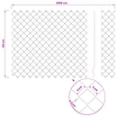 Kæde-link hegn med stolpe 25 x 0,6 m PVC-belagt stål Grå Mesh
