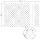 Kæde-link hegn med stolpe 25 x 0,8 m PVC-belagt stål Grå Mesh