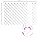Kæde-link hegn med stolpe 25 x 0,6 m PVC-belagt stål Grå Mesh
