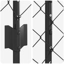 Kæde-link hegn med stolpe 25 x 1,2 m PVC-belagt stål Grå Mesh