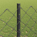 Kæde-link hegn med post 25 x 1,2 m (B x H) PVC-belagt stål Grå