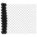 Kæde-link hegn med stolpe 25 x 1,2 m PVC-belagt stål Grå Mesh