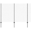 Kæde-link hegn med post 25 x 1,6 m (B x H) PVC-belagt stål Grå