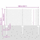 Kæde-link hegn med post 10 x 0,6 m (B x H)