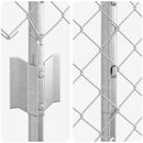 Kæde-link hegn med post 10 x 1,6 m (B x H)