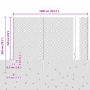 Kæde-link hegn med post 10 x 1,6 m (B x H)