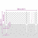 Kæde-link hegn med post 10 x 0,4 m (B x H)