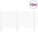 Kæde-link hegn med post 10 x 1,2 m (B x H)
