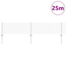Kæde-link hegn med post 25 x 0,4 m (B x H)