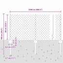 Kæde-link hegn med post 25 x 0,6 m (B x H)