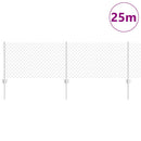 Kæde-link hegn med post 25 x 0,6 m (B x H)
