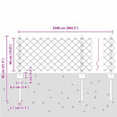 Kæde-link hegn med post 25 x 0,4 m (B x H)