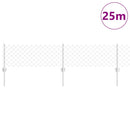 Kæde-link hegn med post 25 x 0,4 m (B x H)