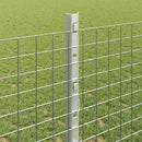Svejsede trådhegn med stolper 10 x 1,2 m Galvaniseret stål Sølv