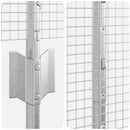 Svejsede trådhegn med stolper 10 x 1,6 m Galvaniseret stål Sølv