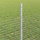 Svejsede trådhegn med stolper 25 x 0,5 m Galvaniseret stål Sølv