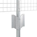 Svejsede trådhegn med stolper 25 x 0,6 m Galvaniseret stål Sølv