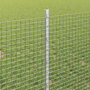 Svejsede trådhegn med stolper 25 x 0,8 m Galvaniseret stål Sølv