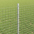 Svejsede trådhegn med stolper 25 x 0,8 m Galvaniseret stål Sølv