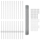 Svejsede trådhegn med stolper 25 x 1 m Galvaniseret stål Sølv
