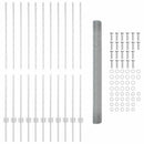 Svejsede trådhegn med stolper 25 x 1,4 m Galvaniseret stål Sølv