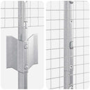 Svejsede trådhegn med stolper 25 x 1,5 m Galvaniseret stål Sølv