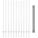 Svejsede trådhegn med stolper 25 x 1,6 m Galvaniseret stål Sølv
