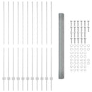 Svejsede trådhegn med stolper 25 x 1,6 m Galvaniseret stål Sølv