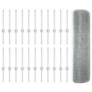 Svejsede trådhegn med stolper 50 x 0,4 m Galvaniseret stål Sølv