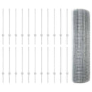 Svejsede trådhegn med stolper 50 x 0,8 m Galvaniseret stål Sølv