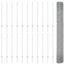 Svejsede trådhegn med stolper 50 x 1,2 m Galvaniseret stål Sølv