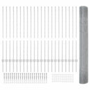 Svejsede trådhegn med stolper 50 x 1,2 m Galvaniseret stål Sølv