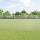 Svejsede trådhegn med stolper 50 x 1,4 m Galvaniseret stål Sølv