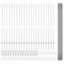 Svejsede trådhegn med stolper 50 x 1,4 m Galvaniseret stål Sølv