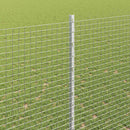 Svejsede trådhegn med stolper 50 x 1,5 m Galvaniseret stål Sølv
