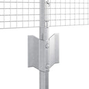 Svejsede trådhegn med stolper 100 x 0,6 m Galvaniseret stål
