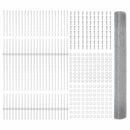 Svejsede trådhegn med stolper 100 x 1 m Galvaniseret stål Sølv