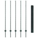 Svejsede trådhegn med stolper 10 x 1,4 m PVC-belagt stål Grøn
