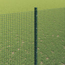 Svejsede trådhegn med stolper 10 x 1,5 m Galvaniseret stål Grøn