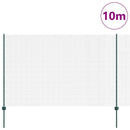 Svejsede trådhegn med stolper 10 x 1,6 m PVC-belagt stål Grøn