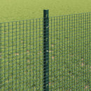 Svejsede trådhegn med stolper 25 x 0,8 m PVC-belagt stål Grøn