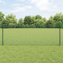 Svejsede trådhegn med stolper 25 x 0,8 m PVC-belagt stål Grøn