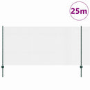 Svejsede trådhegn med stolper 25 x 1,2 m PVC-belagt stål Grøn